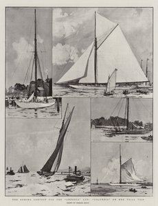 The Coming Contest for the America Cup, Columbia on her Trial Trip